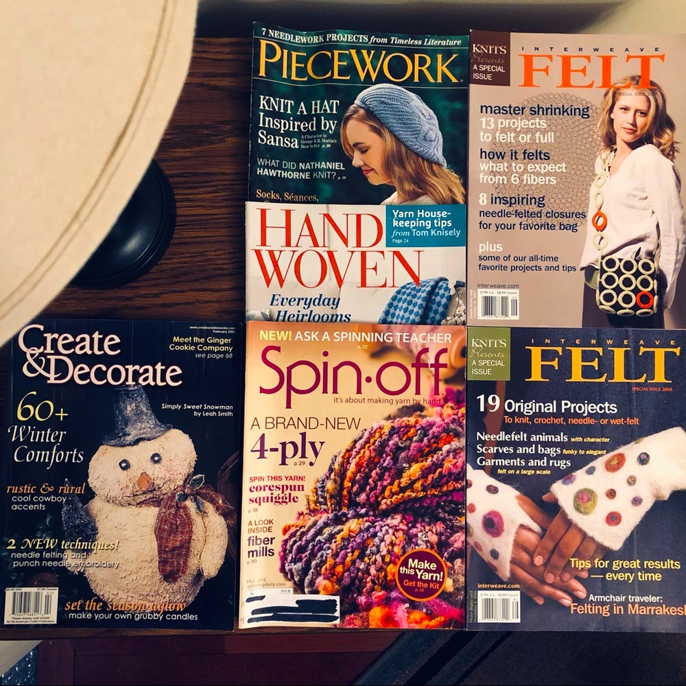 (6) Various Fiber Art Magazines